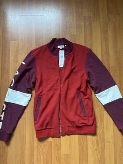 LACOSTE MENS RED ZIP UP JACKET NEW
