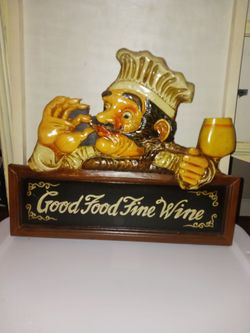 Beautiful large chef wall plaque
