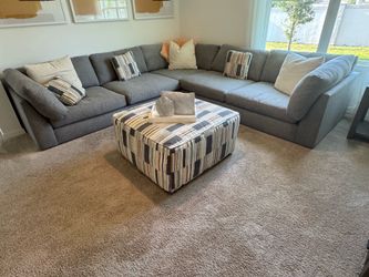 Sectional w/ Ottoman - Model home decor