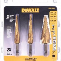 DEWALT Step Drill Bit Set, 3-Piece (DWA1790IR)