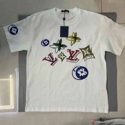 Louis Vuitton Logo Print Short Sleeves in White 