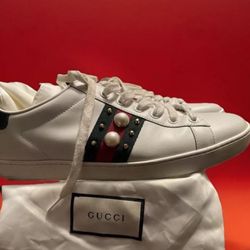 Gucci Shoes Monogran Red And Greeen In Bix And Dust Bags White