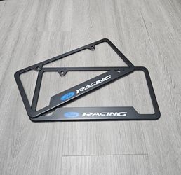 Brand New Universal 2PCS Ford Racing Metal Black License Plate Frame