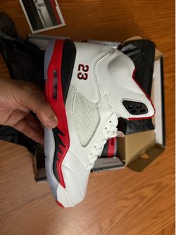 Jordan 5 red/black/white🔥🔥🔥