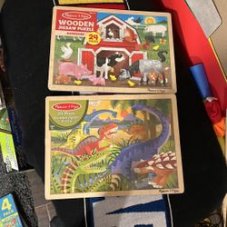 Brand New Melissa And Doug Wooden Jigsaw Puzzles