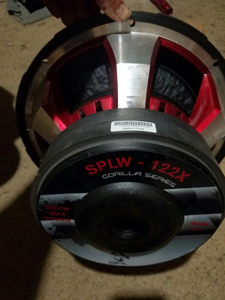 Splw 122x gorilla 12" subwoofer 2400 watt max