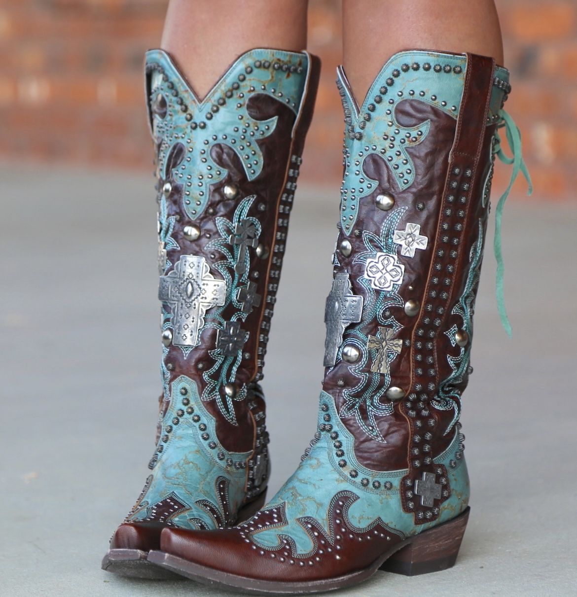 Double D by Old Gringo Ammunition Turquoise DDL001-1 Size 6