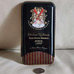 Rare Fuente OpusX Sliding Cigar Tin - 4.75" x 3.25" - MCMXCII 1992 - Collectible Empty Metal Box