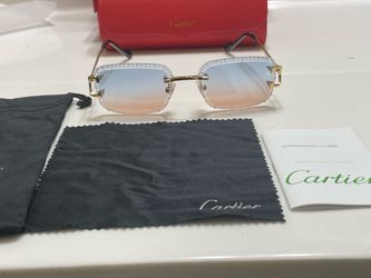 Cartier Frames—Diamond Edge Blue and Pink