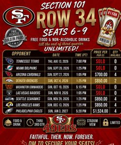 49ers season tickets