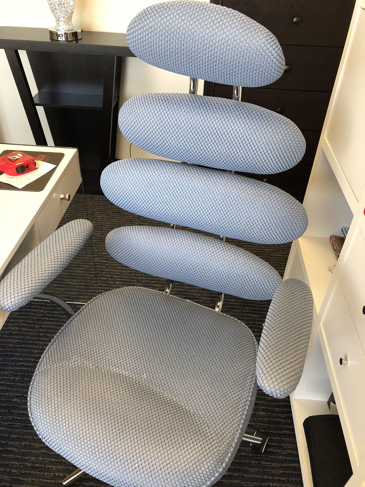 GREY FABRIC OFFICE CHAIR NEW