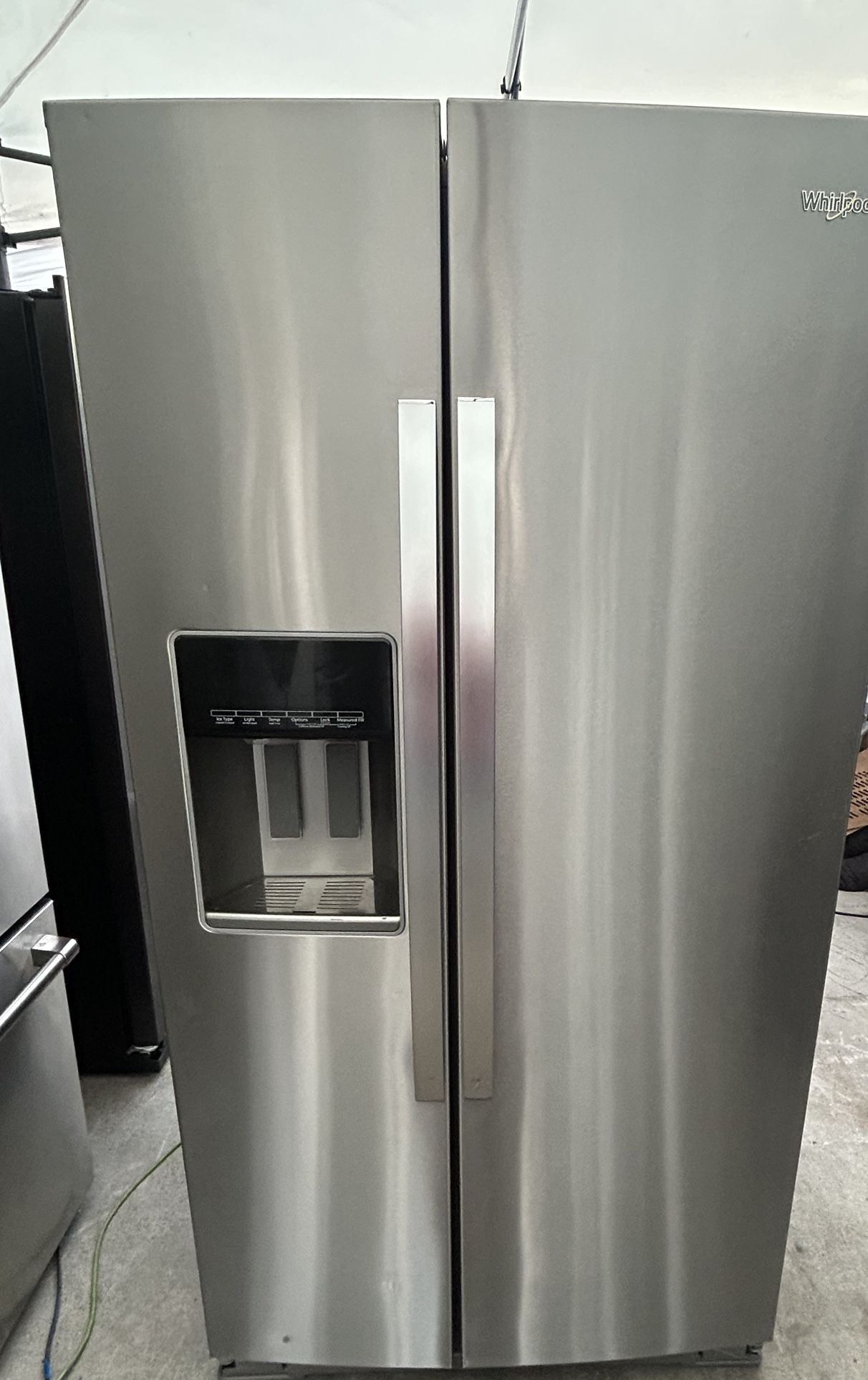 Whirlpool Beautiful Stainless Steel Side by Side Refrigerator 