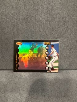 1996 Pinnacle Denny's Greg Maddux Hologram Baseball Card