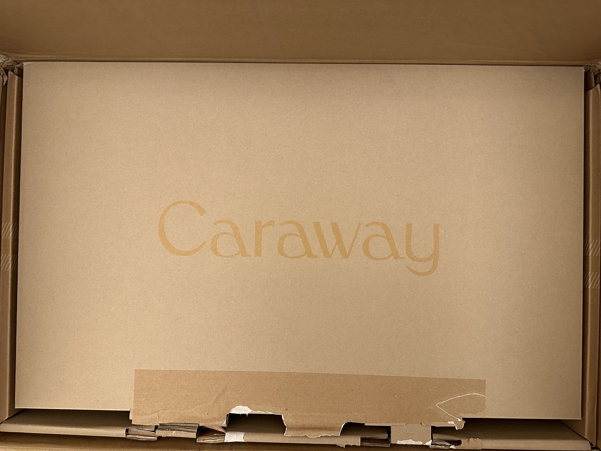 Caraway Home 7-Piece Cream Ceramic Non-Stick Cookware Set with