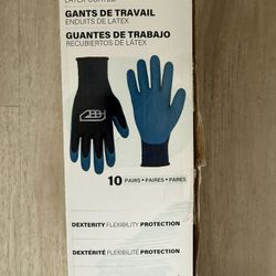 Latex Coated Work Gloves - XL - $15