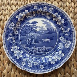 Spode Blue Room Series "Milk Maid" Plate