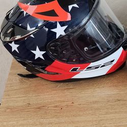 LS2 ELMETS HELMET AMERICAN FLAG CARBON FULL CARBON FIBER 