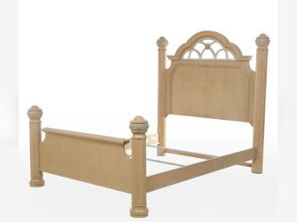 Stanley French Regency Style Blonde Wood King Size Bed Frame