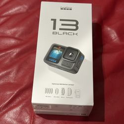 Brand new GoPro Hero 13 Black with an extra battery, memory card, and case