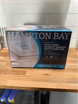 Hampton Bay 140 CFM Ceiling Mount Quick Connect Humidity Sensing Bathroom Exhaust Fan Brand New
