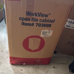 Staples Workview Open File Cabinet 703698 Maple Finish