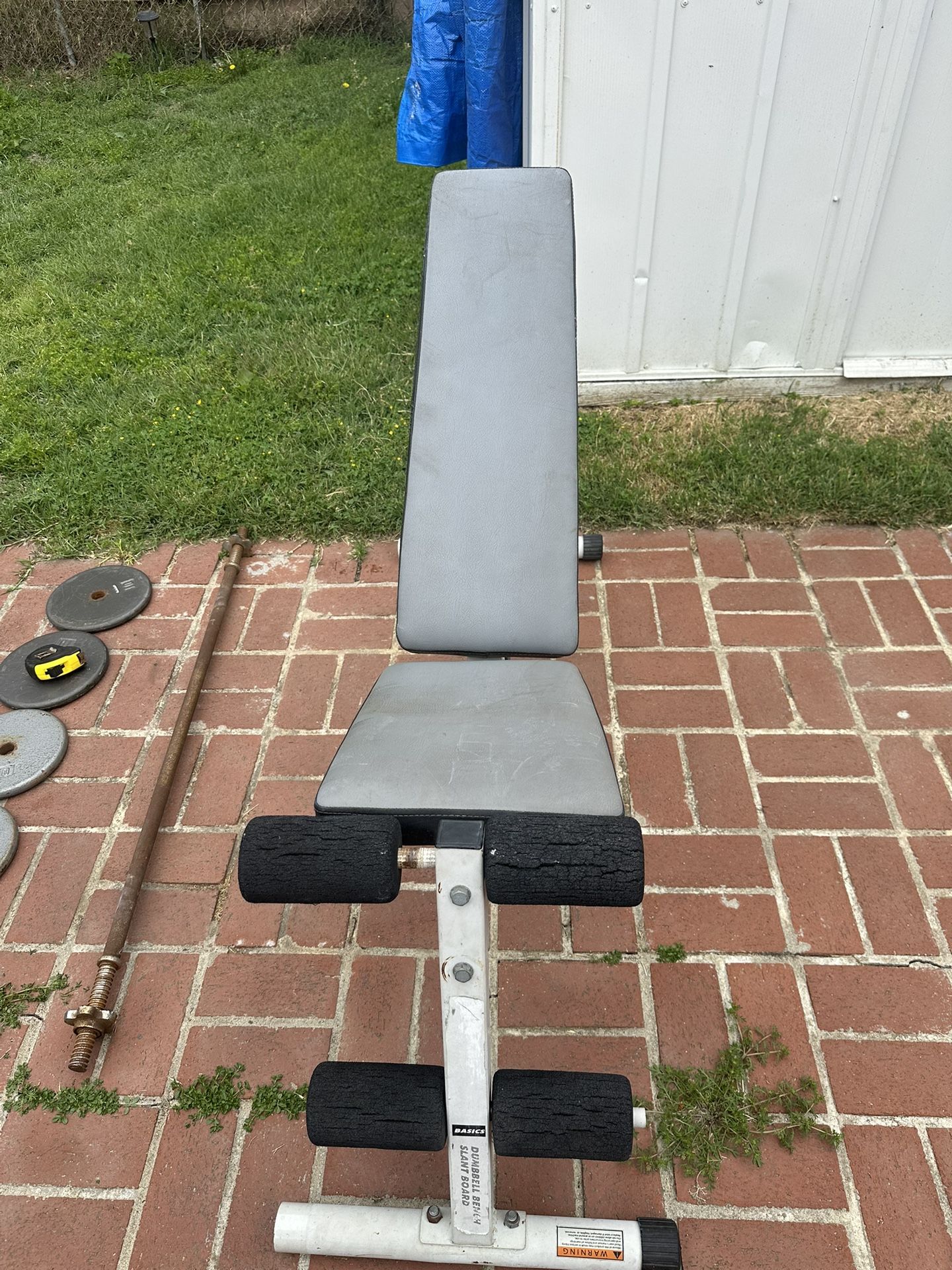 Champ basic dumbbell bench slant board And 8 Pound Dumbbell Weights