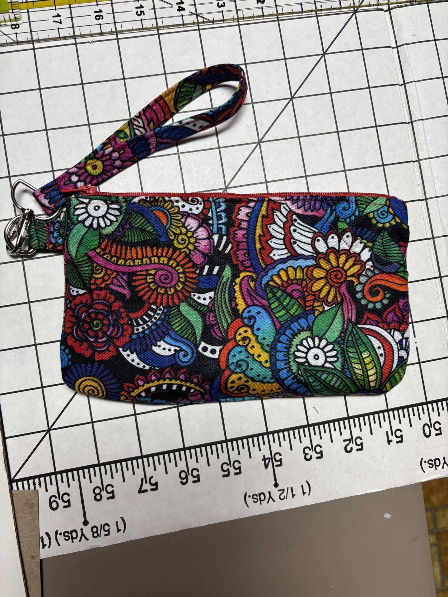Wristlet Pouch With Eyeglass/Sunglass Compartment
