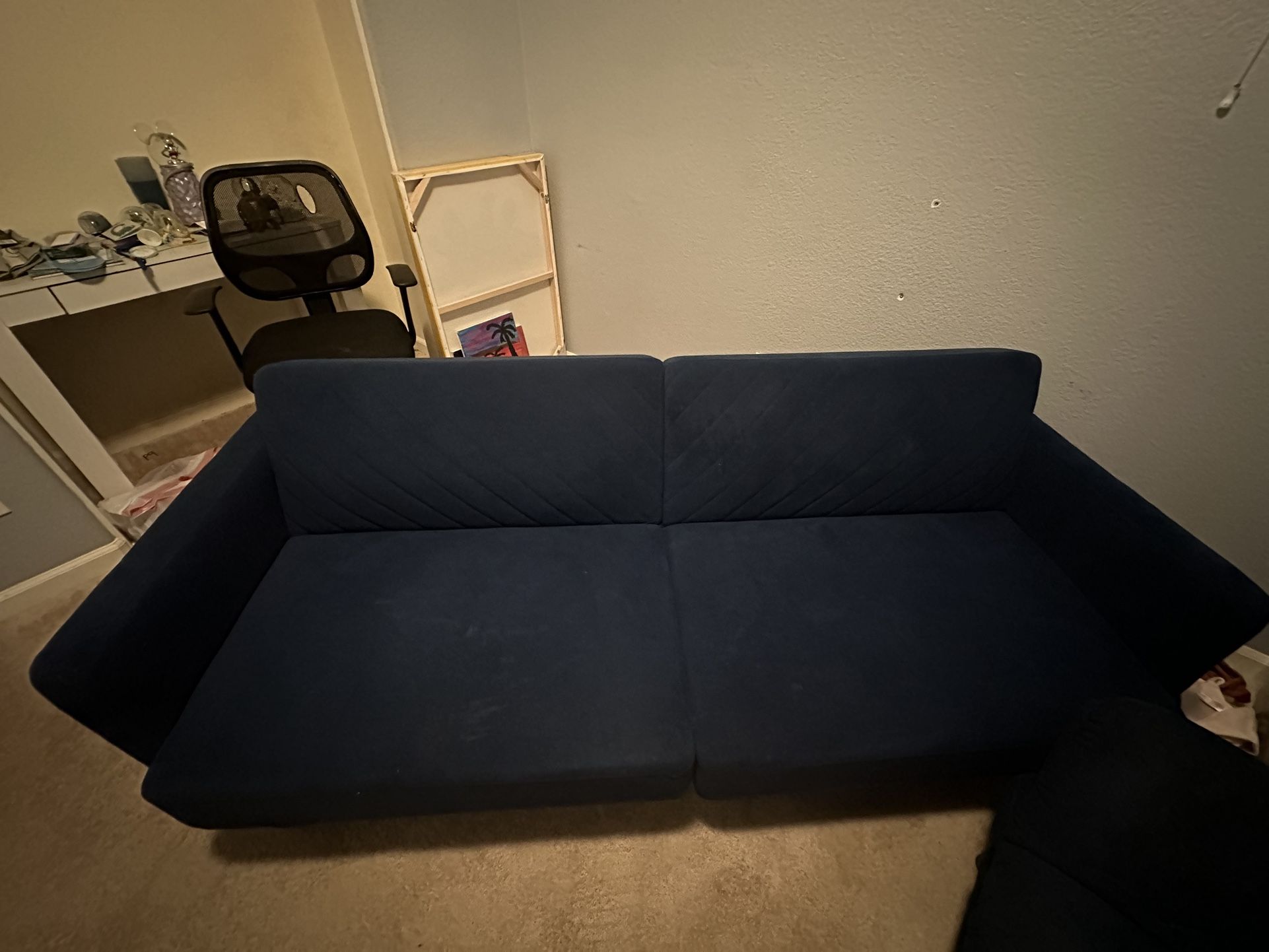 Blue Velvet Sofa