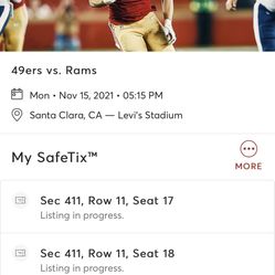 49 Ers Vs Rams Tickets