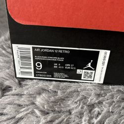 Jordan 12 Retro Black Concord Size 9