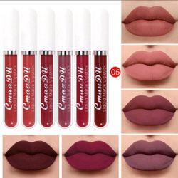 #5 CmaaDu 6pcs Waterproof Liquid Matte Lipstick Set Long-Lasting Gloss #5