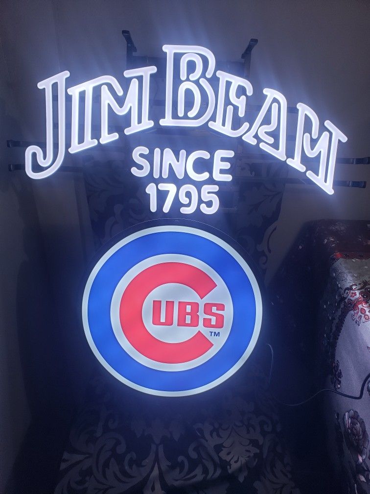 Jim Beam Cubs Neon Sign
