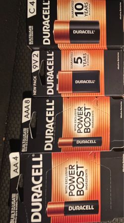 Duracell Alkaline Battery Bundle – C, 9V, AAA, AA