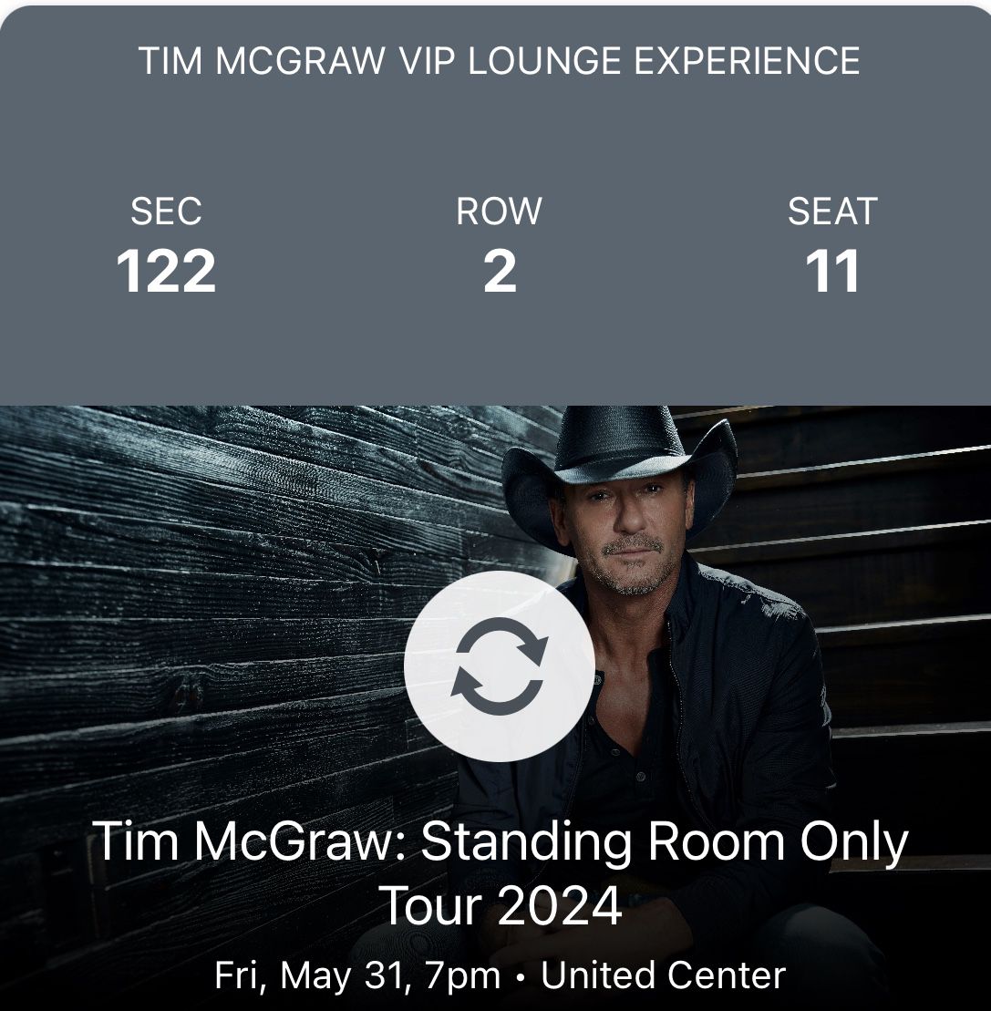 **(4) Tim McGraw Concert Tickets: VIP Experience**