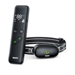 Collar de choque para perro, collar eléctrico de entrenamiento para perros con control remoto de 1600 pies, collar electrónico recargable impermeable 