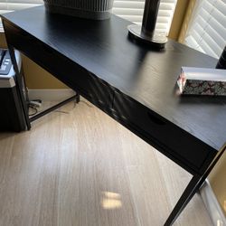 Desk With Matching Printer Stand & Leather Chair
