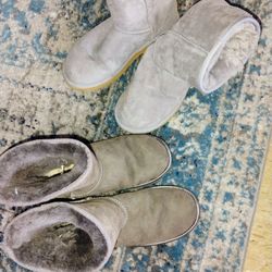 2 Pair Suede UGG Size 8. Ladies Pickup Only Cash 