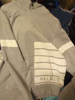 Helmut Lang Gray XL hoodie heavy cotton double stitch HELMUT LANG
