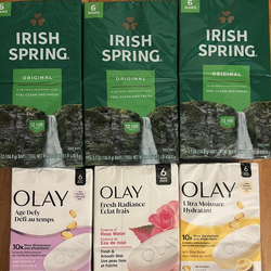 Irish spring or Olay bar soap 6 count 4/$20