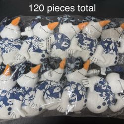 Lot of 120 Snobruddah 6.5” Hawaiian Plush Toy Aloha Shirt Snowman Stuffed Shaka