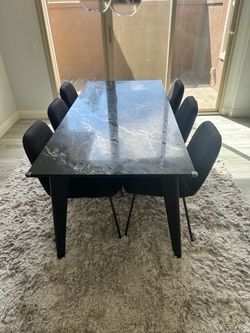 Dining table with 6 chairs