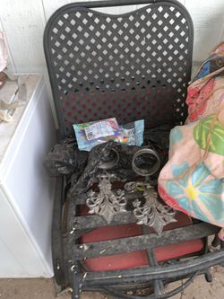 Hampton bay Heavy Wrought Iron Bistro Metal Wrought Iron Bistro two chairs