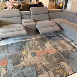 Grey Recliner Sectional 