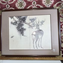 Vintage Asian Art Of Dear 
