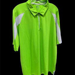 Slazenger Neon Green XXL 1/4 Zip Golf Shirt