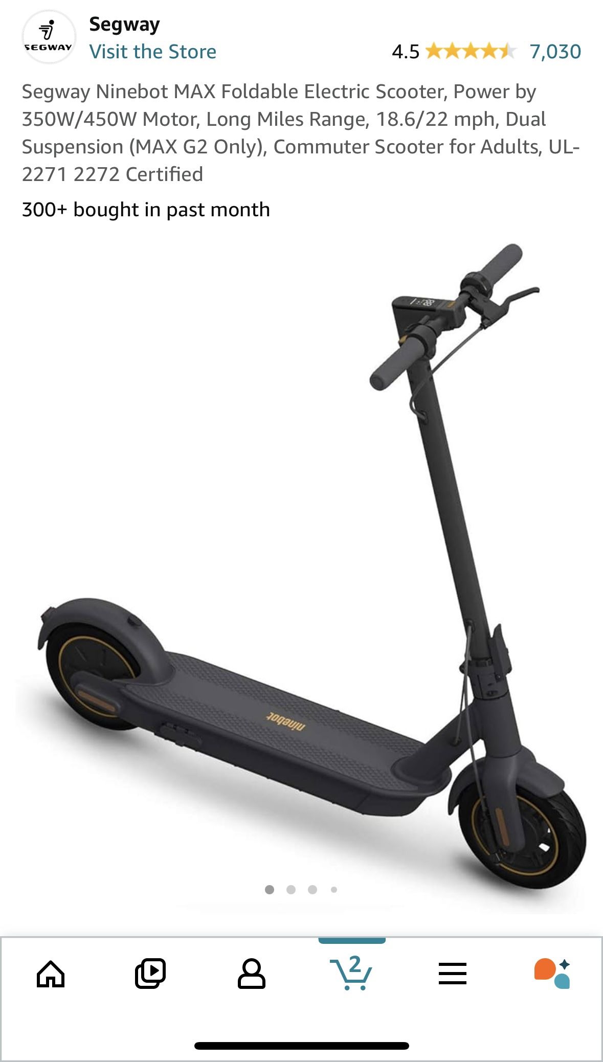 Segway Ninebot MAX Foldable Electric Scooter