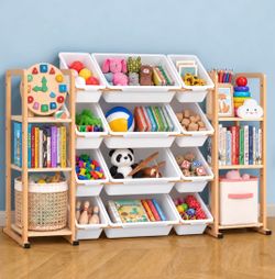 Kids Toy Storage Organizer with Bins and Shelves
