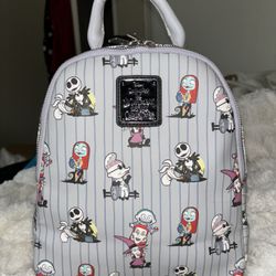 Loungefly Disney Nightmare Before Christmas Cast Stripe Mini Backpack