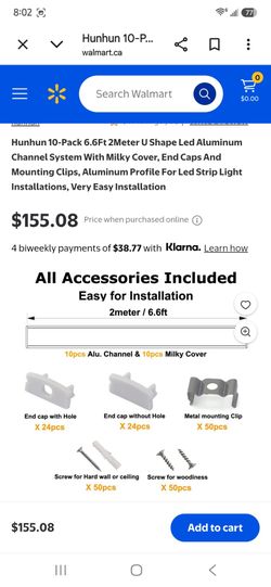 hunhun U-Shape LED Aluminum Channel System, 6.6ft Sections