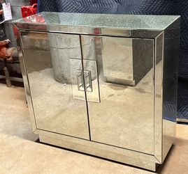 Mirrored Two-Door Cabinet Sideboard